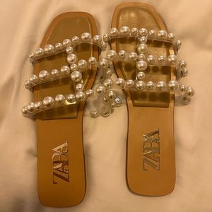ZARA Pearl Slides